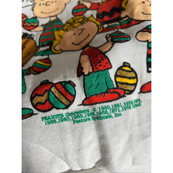 Vintage 90s Peanuts Christmas Tree Charlie Brown Sweater - Picture 3 of 8